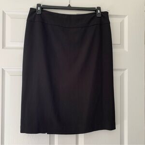 Tahari Classic Black Pencil Skirt Lined Office Side Zipper Slit